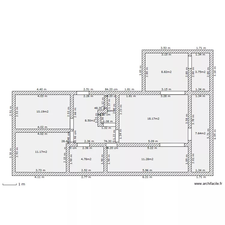 Plan stana Chambery. Plan de 