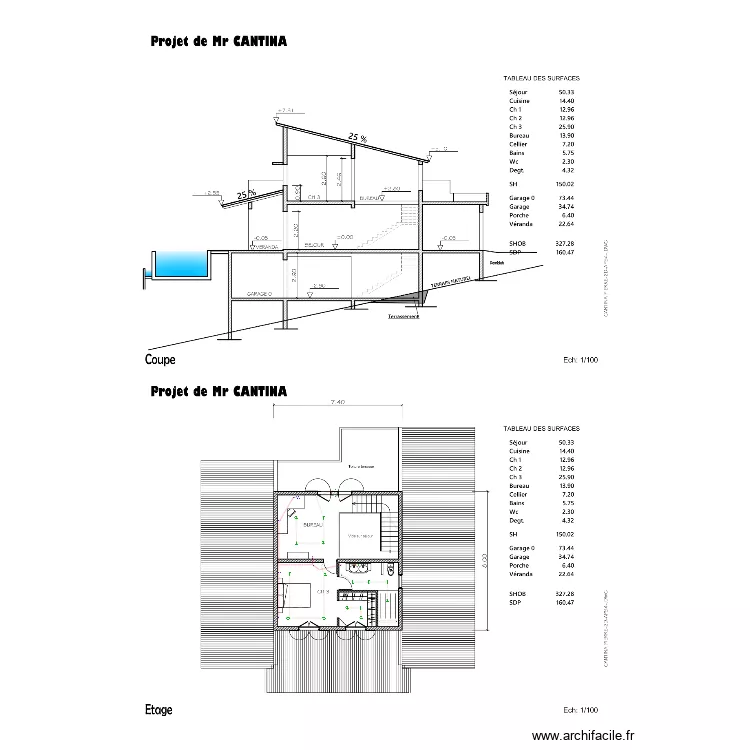 emile pierre etage . Plan de 