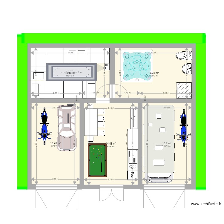 maison. Plan de 0 pièce et 0 m2