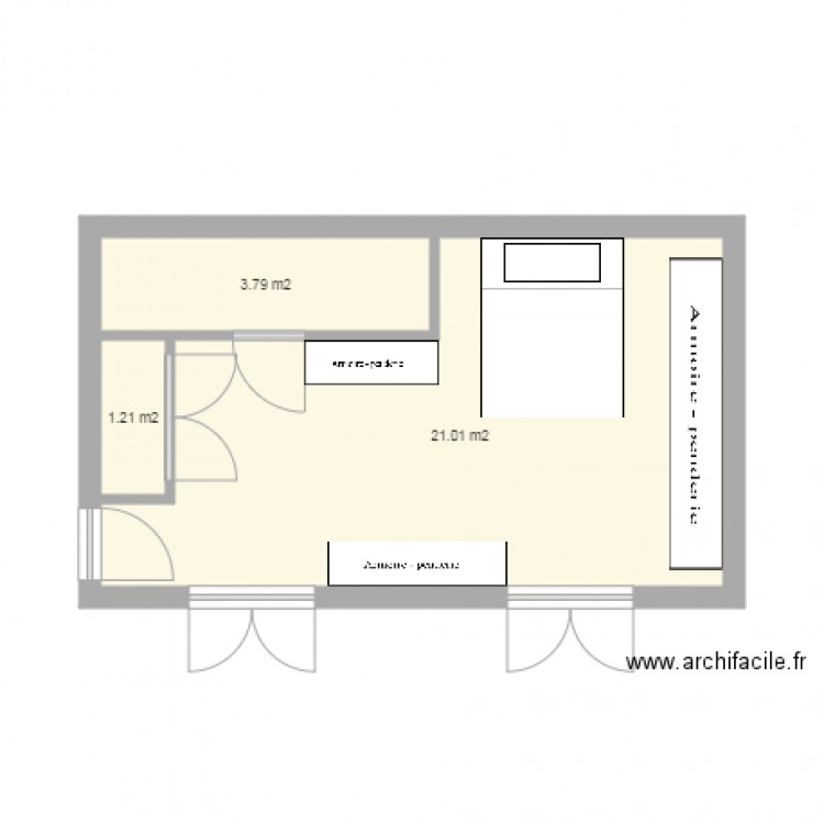 chambre. Plan de 0 pièce et 0 m2