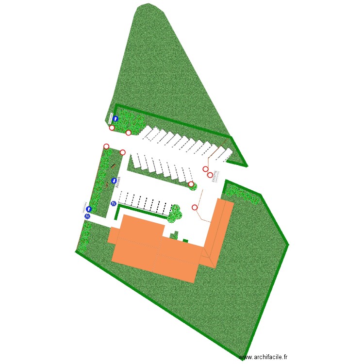 Melreux implantation. Plan de 0 pièce et 0 m2