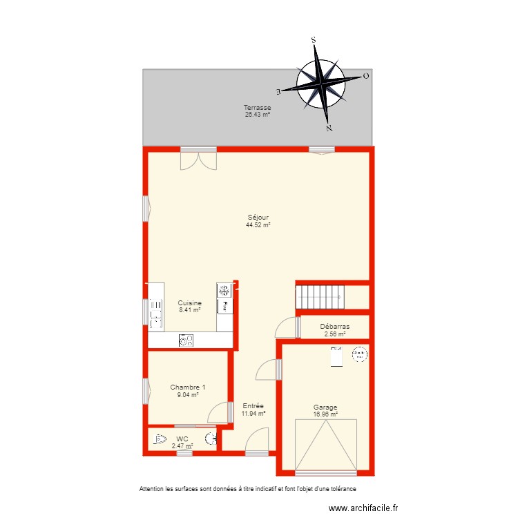 BI 4744 rdc non côté. Plan de 0 pièce et 0 m2