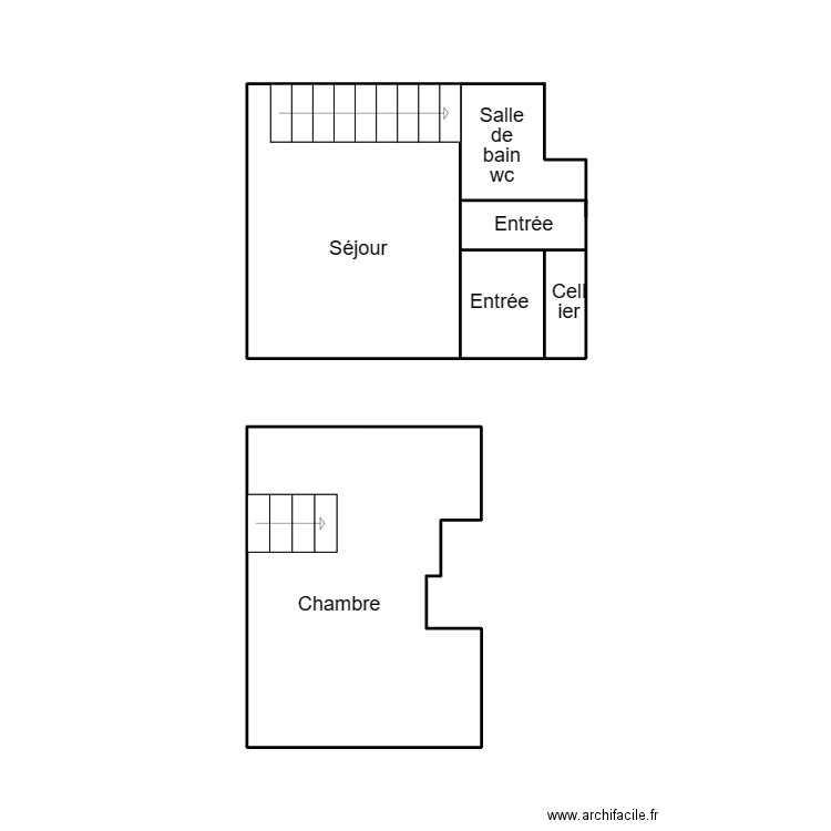 QUIMPER CHAUSSE. Plan de 5 pièces et 21 m2