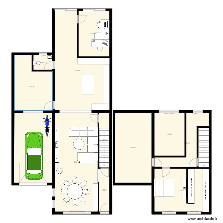 Plan21. Plan de 13 pièces et 235 m2