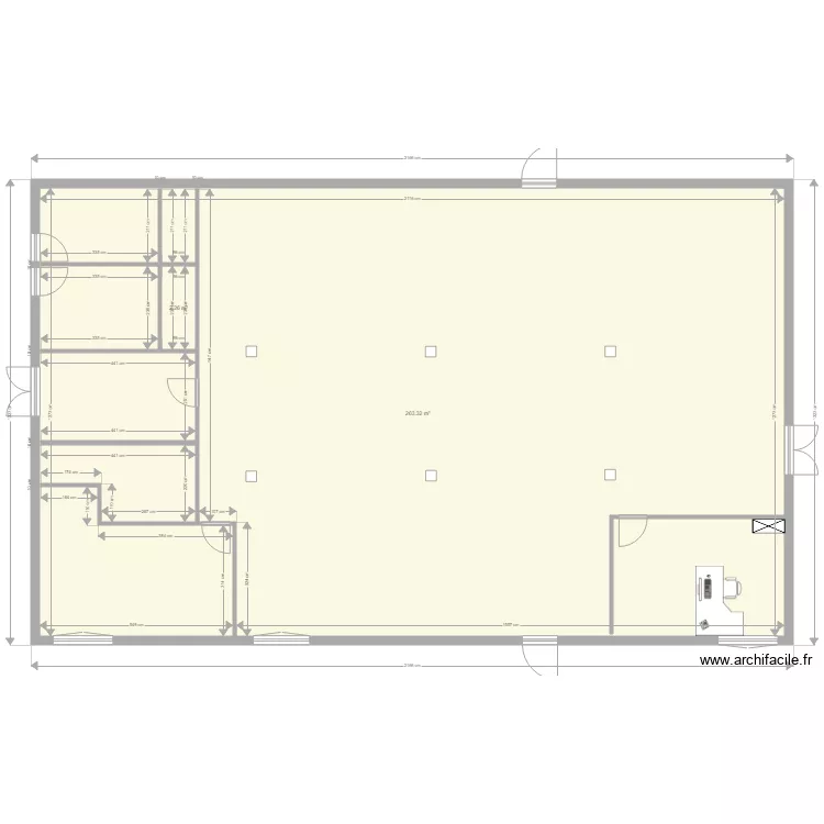 reception pro Shop. Plan de 