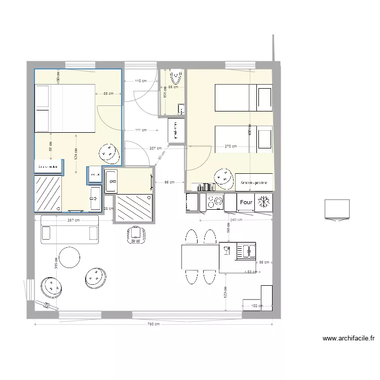 Cuisine gite std. Plan de 