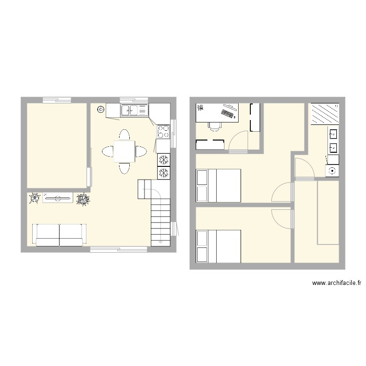 PLAN MAISON 6x6. Plan de 0 pièce et 0 m2