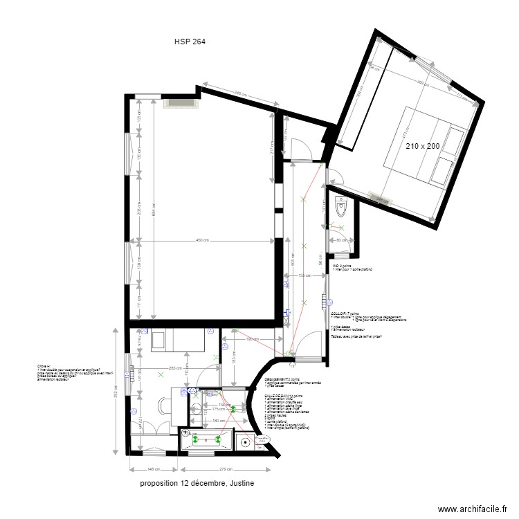 projet Justine 12 décembre elec. Plan de 0 pièce et 0 m2