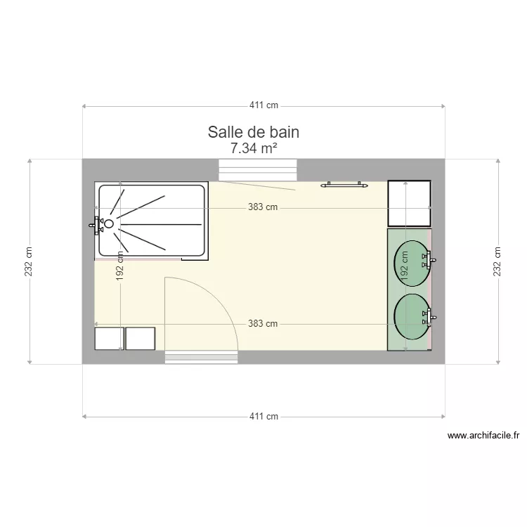 Salle de bain projet 1. Plan de Salle de bain projet 1. Plan de
