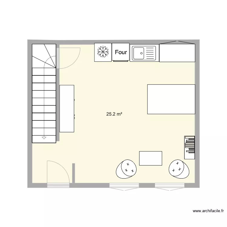 Maison Cours du noir l&eacute;vrier. Plan de 