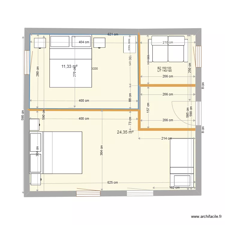 petite maison P-58 B. Plan de 