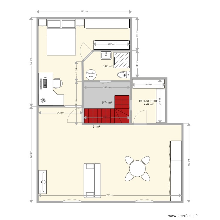 logement T2. Plan de 0 pièce et 0 m2