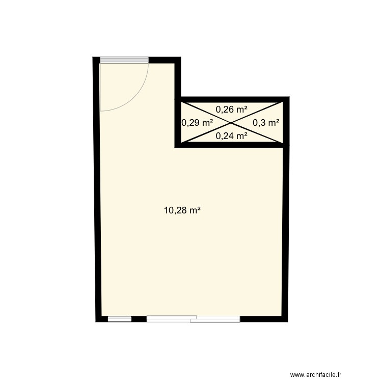 Idée de ma chambre . Plan de 5 pièces et 11 m2