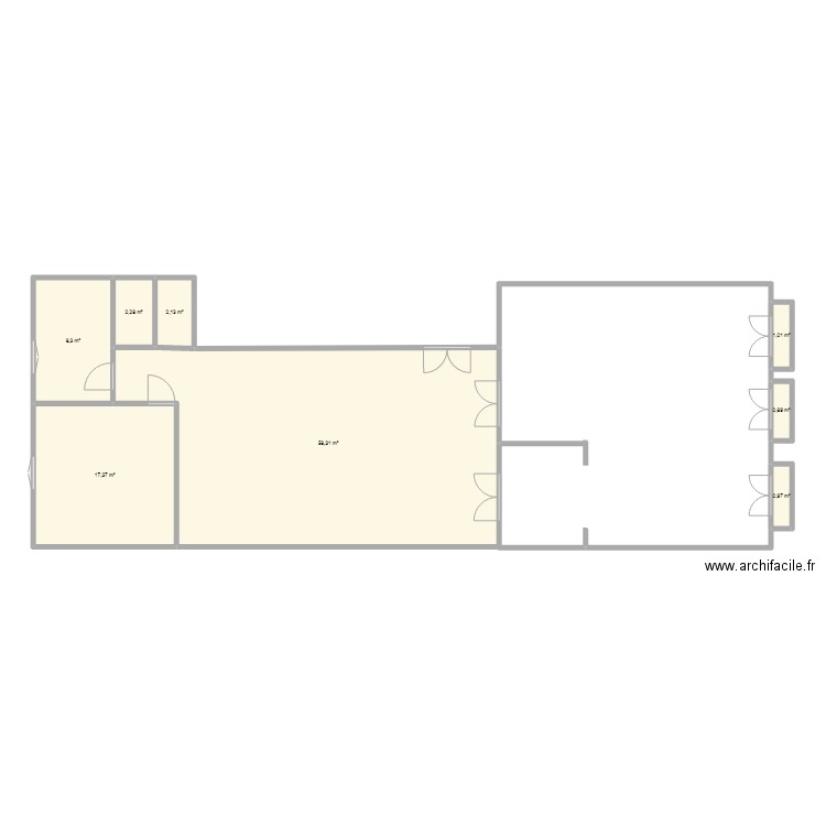 centre. Plan de 8 pièces et 91 m2