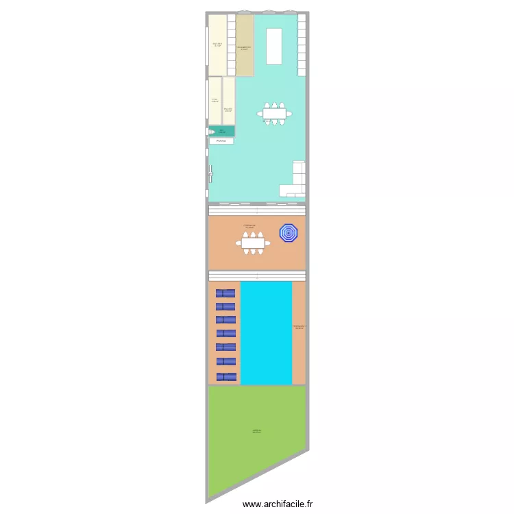 CARNOT RDC AG JARDIN. Plan de 