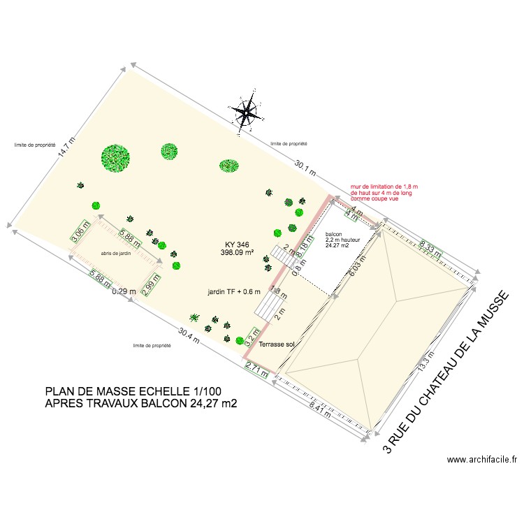 KY 346  Apres PROJET. Plan de 0 pièce et 0 m2