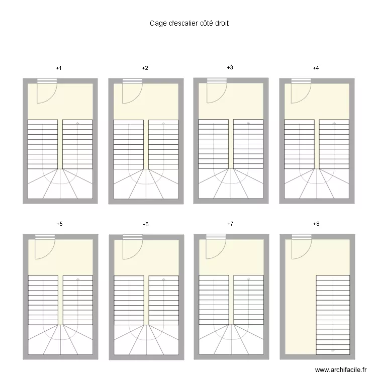  Cage d escalier droit. Plan de 