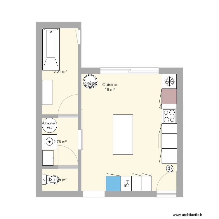 Cuisine après travaux 2ème. Plan de 0 pièce et 0 m2