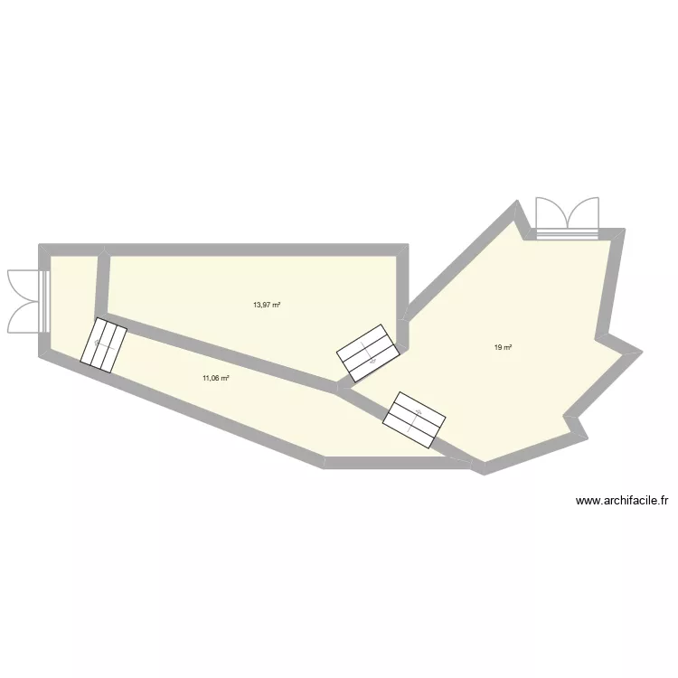 Neuvic maternelle ARS. Plan de 3  et 44 m²