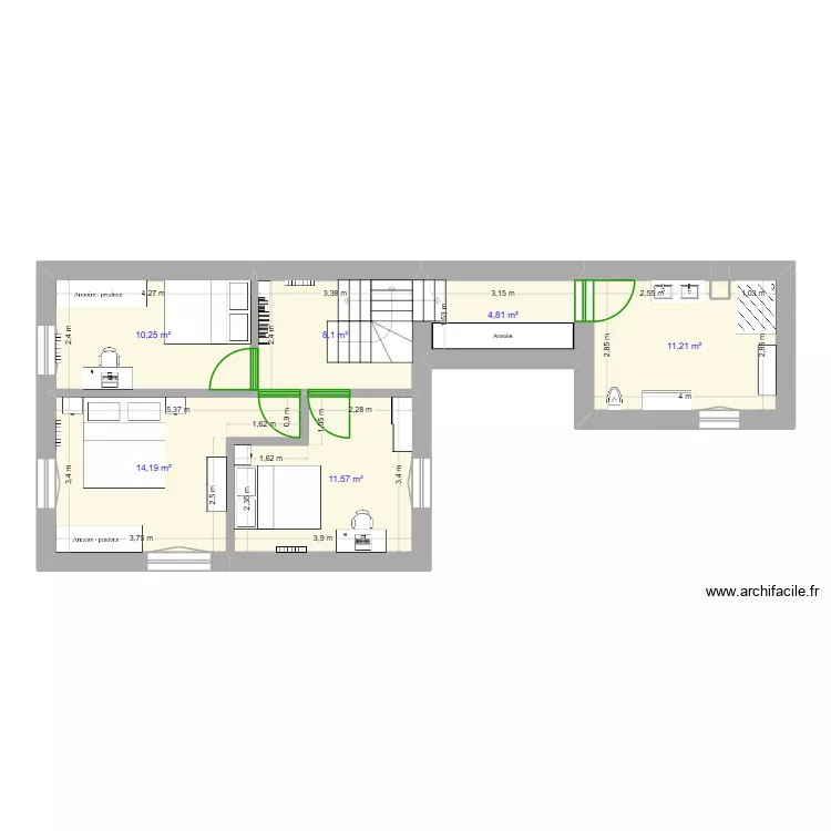 MAISON étage. Plan de 7 et 60 m² MAISON étage. Plan de 7 et 60 m²
