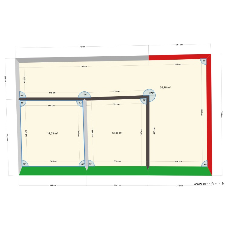 studio. Plan de 0 pièce et 0 m2