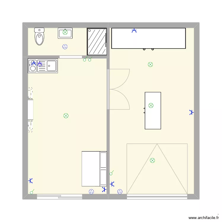 garage studio elec. Plan de 