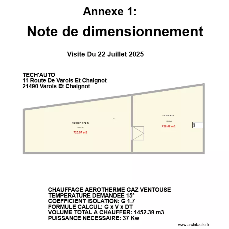 TECH'AUTO. Plan de 2  et 302 m²