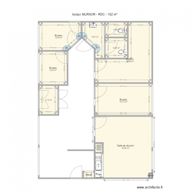 mlrnor rdc vide. Plan de 0 pièce et 0 m2