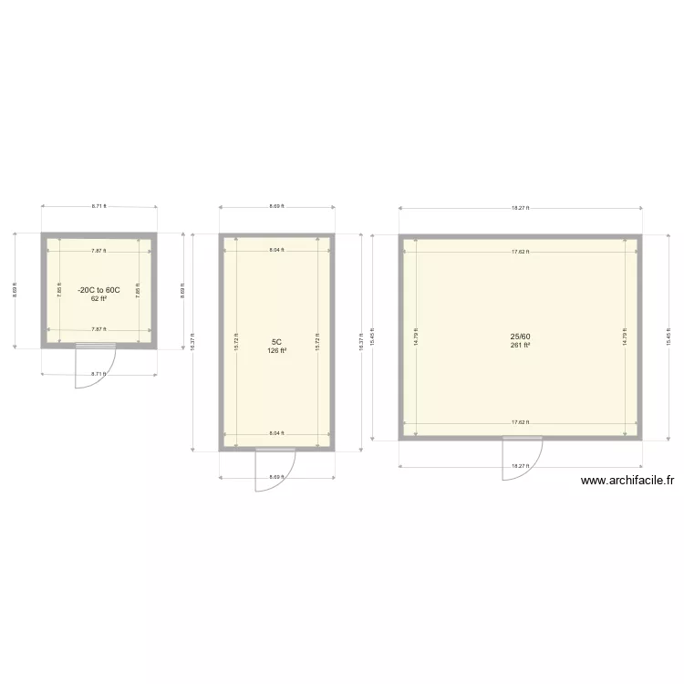 3M Project 3 rooms. Plan de 