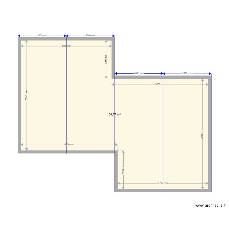 mm2. Plan de 0 pièce et 0 m2
