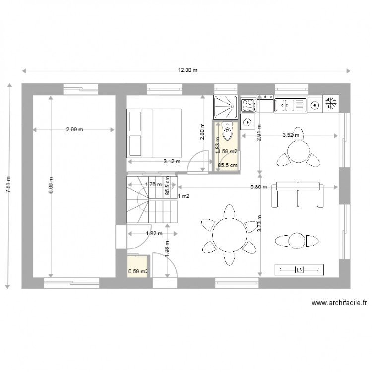 Montgeron RDC 2. Plan de 0 pièce et 0 m2