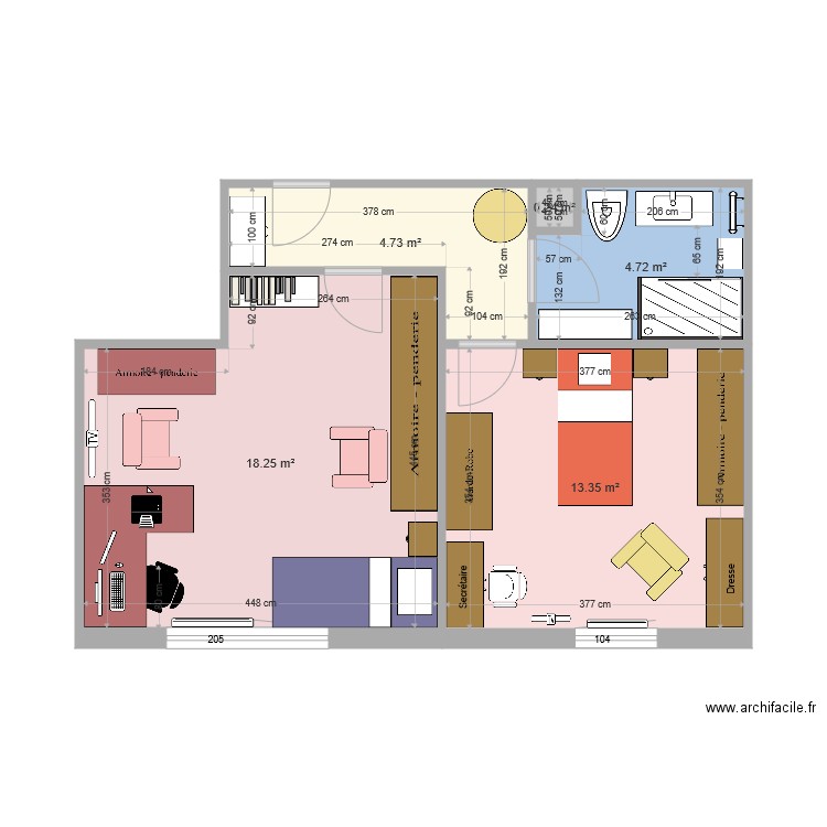 Zone nuit 7. Plan de 0 pièce et 0 m2