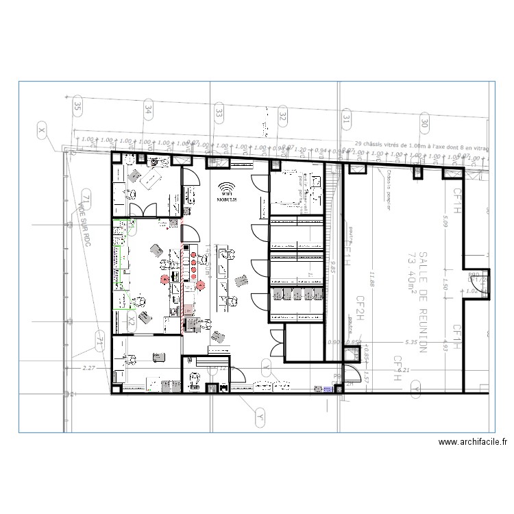 Saône Labo Fabrication. Plan de 20 pièces et 220 m2