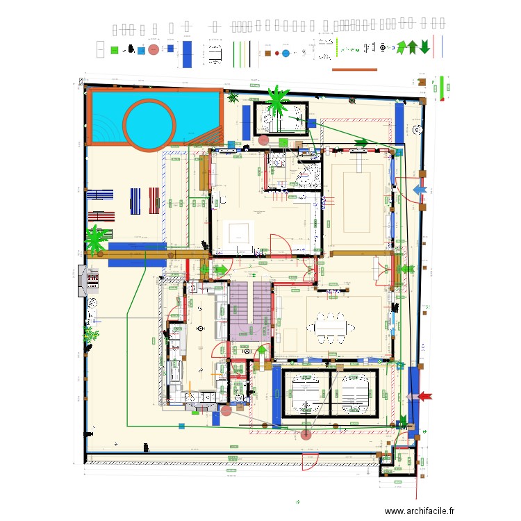 PLAN DE LA DUPLEX AVEC MODIF DE Cu. Plan de 50 pièces et 1547 m2