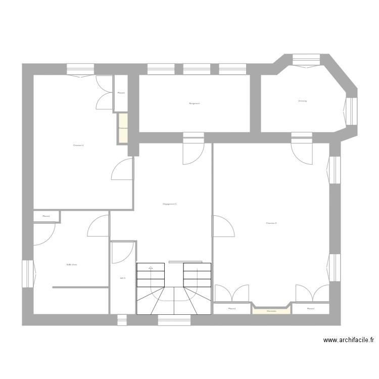 BEAUTHEAC Matterport niv. 2. Plan de 14 pièces et 89 m2