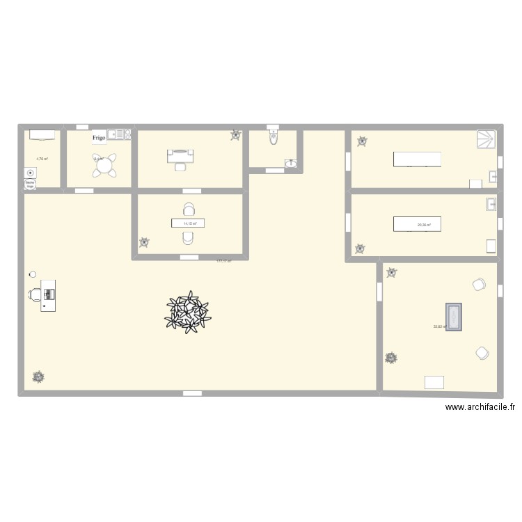 plan institut. Plan de 6 pièces et 277 m2