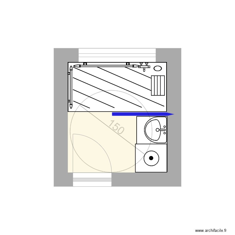croquis SDB BILLARD Patrick 2. Plan de 0 pièce et 0 m2