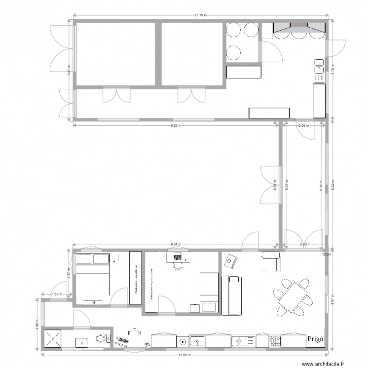 maison et bière. Plan de 0 pièce et 0 m2