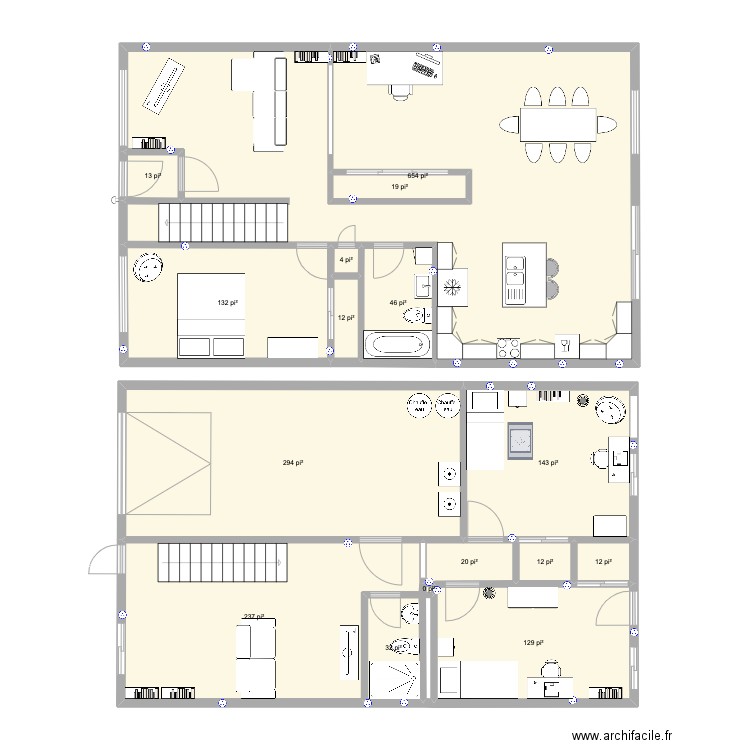Plan Duplex Futur. Plan de 0 pièce et 0 m2