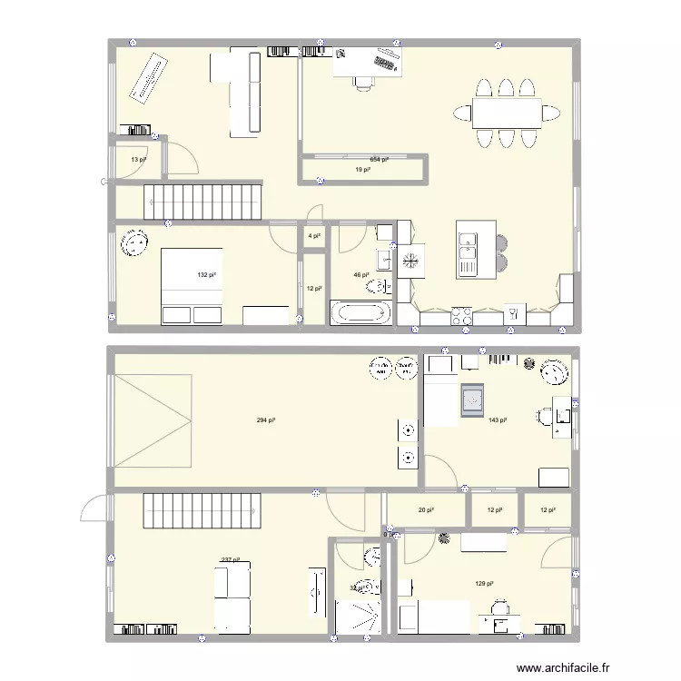 Plan Duplex Futur. Plan de 