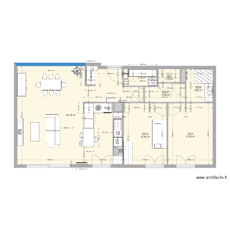 Appart Nath modif 4. Plan de 0 pièce et 0 m2