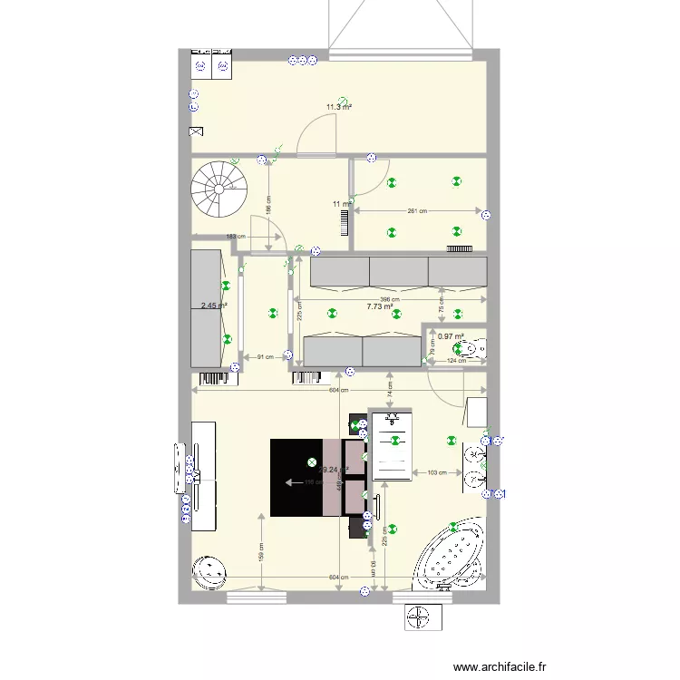 Projet Ottombre Niveau inf&eacute;rieur 2. Plan de 