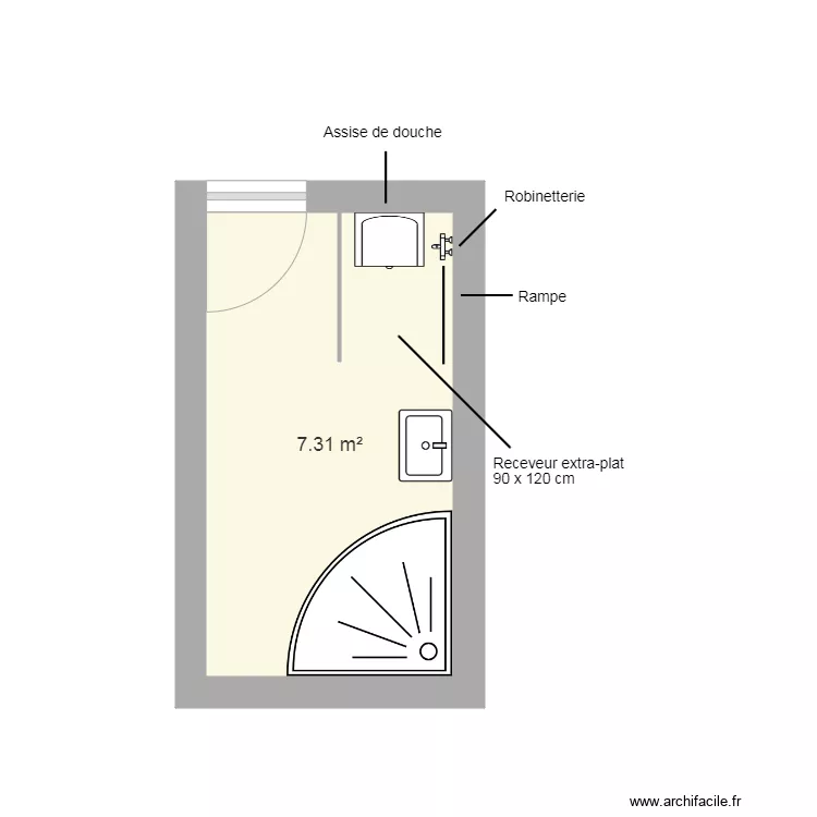 Dorante SDB projet. Plan de 