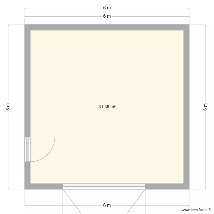 garage vide. Plan de 