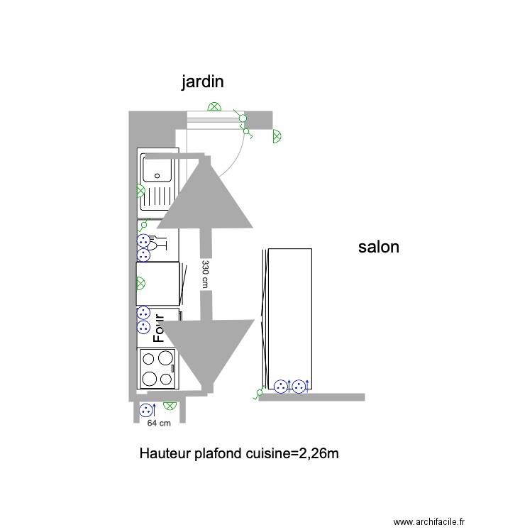 RDC cuisine 27 février 21. Plan de 0 pièce et 0 m2