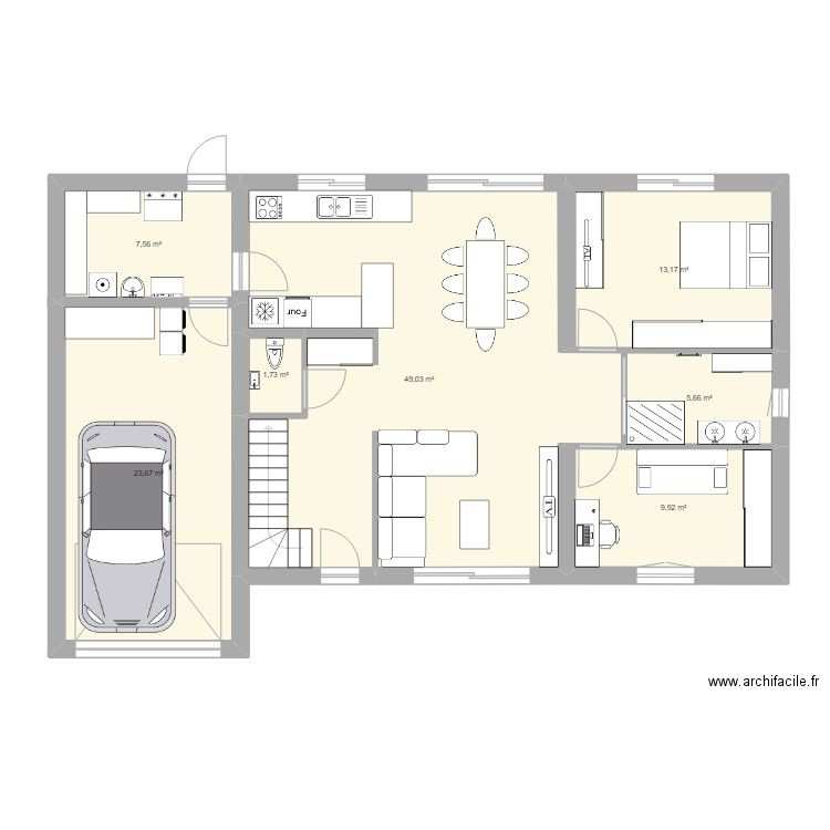 pelican_v02. Plan de 7 pièces et 111 m2