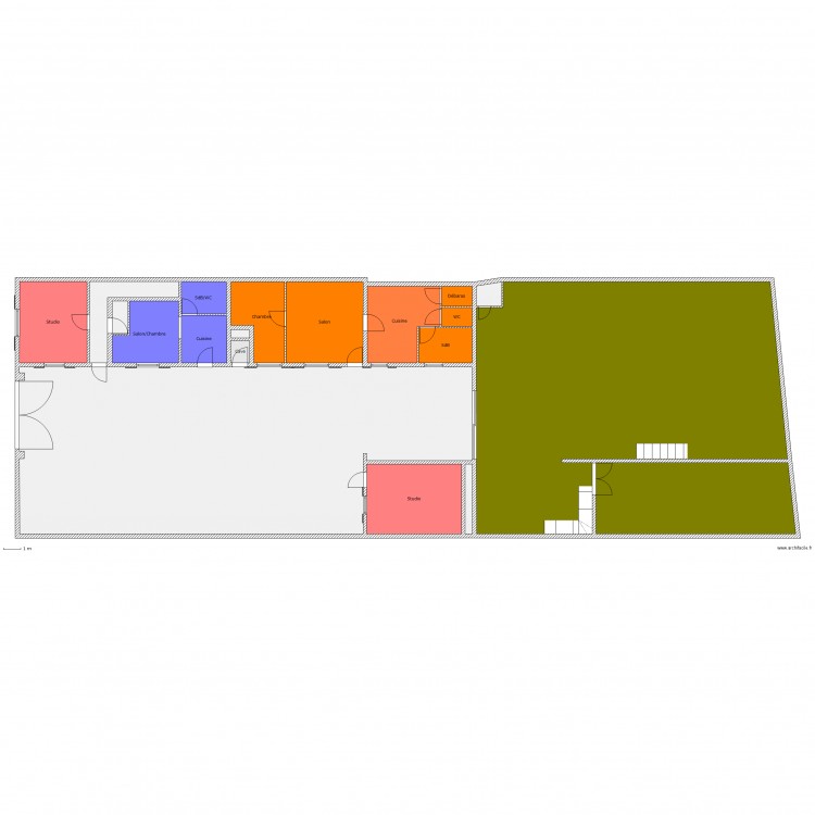 05-Projet Appart RdC. Plan de 0 pièce et 0 m2