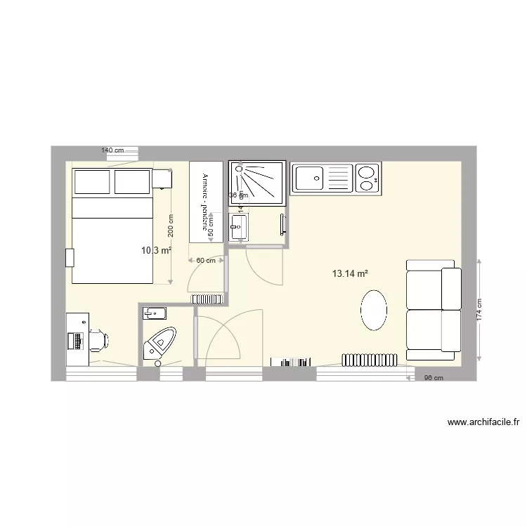 F&eacute;lix Faure Colombes V6. Plan de 