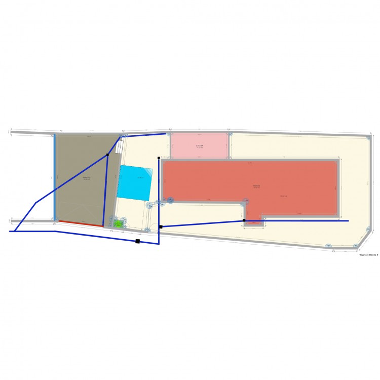 DP2 PLAN DE MASSE PISCINE PARCELLE AK512 ET AK18  M. Plan de 0 pièce et 0 m2