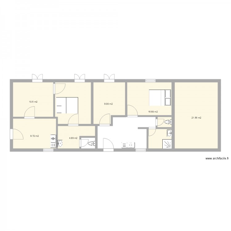 plan appartement 83 m2